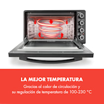 Horno eléctrico - Con recirculación de aire y temporizador incorporado 