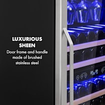Vinamour 26 Uno - Frigorifero per vini, 88 litri, 26 bottiglie, Pannello  di controllo touch, 6 ripiani in legno, Illuminazione LED interna