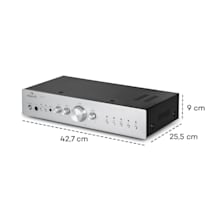 Auna AMP-218 - Receptor Amplificador HiFi, Sound Surround 5.1, Home Cinema,  600 W, AUX, Radio, Memoria