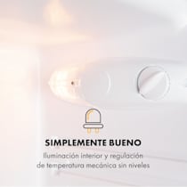 Cool Cousin Combi frigorífico-congelador, Capacidad: 81 l, Frigorífico:  70 l, Congelador de 3 estrellas: 11 l, CEE E, 2 estantes de cristal, Compartimento de cristal para verduras