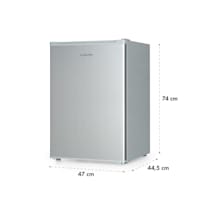 Réfrigérateur Delaware, Capacité de 75 litres, Classe d'efficacité  énergétique E, 2 étagères flexibles en verre, Congélateur : 4 litres