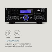 AV2-CD508BT Amplificador HiFi AUX Bluetooth V3.0 Negro