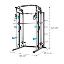 Capital Sports Amazor H Basic Jaula de musculación soportes de seguridad  ganchos en J acero macizo