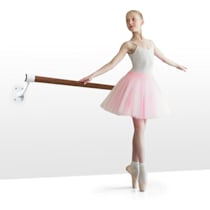 Klarfit Barre Marie Double Ballet Bar Freestanding 220 x 113 cm, 2 x 38mm Ø  220