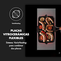 Delicatessa 90 Flex Placa de inducción encastrable 5 zonas 7400W  autosuficiente Vidrio Blanco