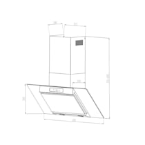 Balzac Silent 60 Hotte aspirante 250 W 3 vitesses 604 m³/h LED CEE