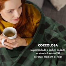 Coperta Riscaldante Elettrica Morbida Freddo Inverno Casa Relax Divano