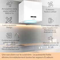 Kronleuchter Smart Hotte aspirante îlot 595m³ / h Panneau LED