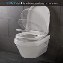 Dombach® Aliano Abattant WC avec Frein de Chute (Forme D, Blanc