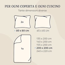 Soft Wonder-Edition Copripiumino, 100% Microfibra Felpata, OEKO-TEX®  Standard 100, Senza Sostanze Tossiche, Cerniera, 200 x 200 cm