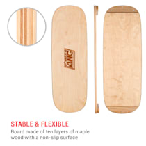 Indoorboard Skate Balance Board + Tapete + Rolo de Madeira