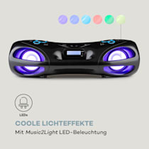 CD-Player Radio USB Stereoanlage bluetooth LED-Beleuchtung in