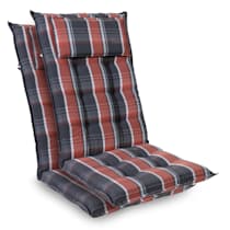 Sylt coussin de fauteuil appuie-tête pour dossier haut Polyester 50x120x9cm  4 x coussin de siege