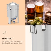 Klarstein Gärkeller Pro - Cuve de fermentation, Bière artisanale, 30L de  capacité, Comprenant un barboteur, Inox 304, Thermomètre jusqu'à 40 °C