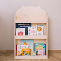 Dotty Natural - Libreria, Libreria montessoriana per bambini, Fino a 30  libri, Ideale per bambini, Legno di betulla multiplex, 3 livelli, 60 x  95 x 13 cm Naturale