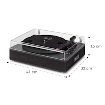 auna Verticalo SE Platine vinyle rétro 33t/45t/78t USB Bluetooth