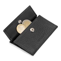 Pochette pour pièces de monnaie, pour les portefeuilles ZNAP Slim Wallet 8  et 12, rangement pratique des pièces, jusqu'à 10 pièces, avec carte de  blocage RFID, bouton poussoir, dimensions : 5,9 à grain