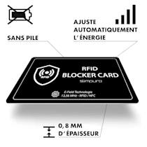 Carte RFID Blocker avec signal brouilleur, 0,8 mm