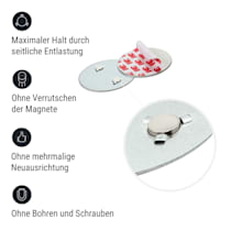 SHD Klebepads Magnetische Rauchmelder-Halterung für Feuermelder, 3M  Selbstklebepads mit Magnethalterung, Ø 70mm, Sichere, Schnelle & Einfache  Montage, kein Bohren und Keine Schrauben, 10er-Set : : Baumarkt