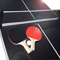 Alley Pingpong Table Tavolo da ping pong Set da ping pong Classics, Dimensioni: 80 x 76 x 180 cm (LxAxP), pieghevole, con rete, incl. 2  racchette da ping pong