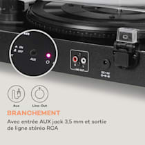 auna TT- Platine vinyle Classic Light - Bluetooth - haut-parleurs stéréo  intégrés 
