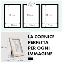 Chalcot Cornice Portafoto, Set di 7 con 3 dimensioni, Vero vetro, rettangolare, Vero legno, Formato orizzontale o verticale, Larghezza  della cornice: 2 cm