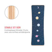 Indoorboard Curved Planche d'équilibre + tapis + rouleau de bois