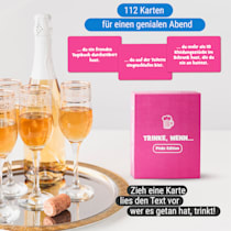 Trinke wenn Pinke Edition Trinkspiel Kartenspiel Fragespiel, 100+  Karten, einfache Regeln, geeignet für: Familie & Freunde, Spieler: 2+