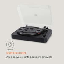 Platine Vinyle Stéréo 3 Vitesses 33/45/78t Avec Bluetooth