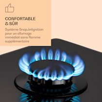 Firetale Table de cuisson à gaz, 5 feux, autonome