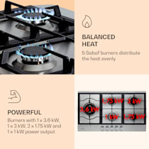 Table de cuisson au gaz MultiChef 5 Kombi