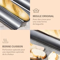 Moule Pour 4 Baguettes - Acier Carbone Anti-adhésif - Moule à