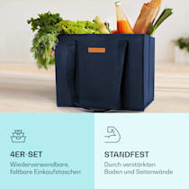 Einkaufstasche Shopping Bag Tragetasche, 4er-Set