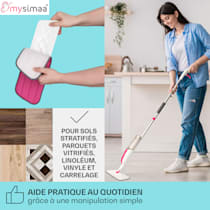 Glisten Spray Mop serpillière 2-en-1, Nettoyage tout usage