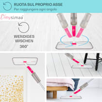 Glisten Spray Mop Mocio 2 in 1 Lavapavimenti, Pulizia universale, con  getto spray, Serbatoio, Rivestimento di ricambio in microfibra, 39 x 125  x 12,5 cm