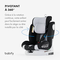 Swivel 360 Protect Siège auto pour enfant, 0-4 ans, Système de fixation  ISOFIX, appui-tête, Système de ceinture à 5 points, Axe pivotant : à  360°, testé & approuvé : UN ECE Reg. R44/04
