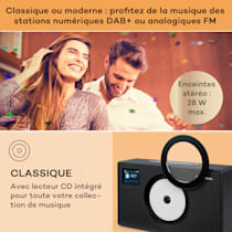 Lecteur CD portable avec bluetooth / DAB+ / FM / USB / AUX, Radios FM /  Numériques