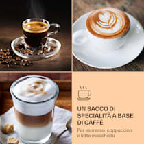 Libeica - Macchina del caffè, Cappuccino, Schiuma di latte, Portafiltro, Potenza massima di 1350 watt, 19 bar