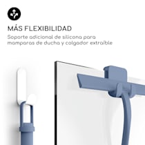 Rasqueta limpiacristales limpiamamparas de ducha Blaze Rasqueta  limpiacristalesEscobilla de baño Escobilla de cristal Flitsche, 23 cm, con 3 soportes, silicona, núcleo de acero inoxidable