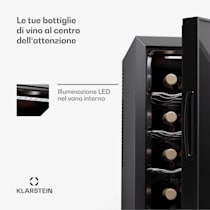 Silent Nevera par vino 12 Uno Slim 30 L / 12 botellas 5-18 °C Touch