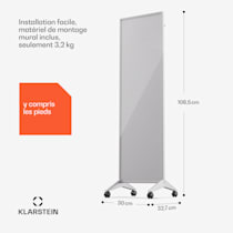 Klarstein Radiateur infrarouge Smart IP24 Chauffage électrique Salle de  Bain WiFi & App Radiateur électrique 400W Blanc