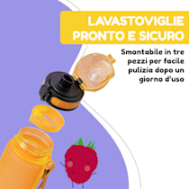 schmatzfatz, Borraccia Sportiva, 500 ml, 24 cm, Tritan 500 ml