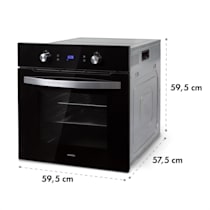 Klarstein Gusteau Delicatessa juego para empotrar de placa de inducción y  horno 7.000 W Blanco Acero inoxidable