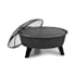 Braséro - Blumfeldt Nolana - Braséro extérieur - 73 cm - grill 64 cm - pare-étincelles & tisonnier - Braséro barbecue - Acier noir - Jardin