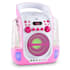 Kara Liquida Impianto Karaoke CD USB MP3 Getto D'Acqua LED 2 x Microfoni Portatile