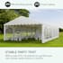 Summerfest Big Party Tent Marquee PVC Waterproof Galvanised White