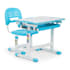 Tommi Kinderschreibtisch-Set 2-tlg. Tisch Stuhl höhenverstellbar blau