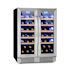 Refrigerador de vinhos com duas zonas de refrigeração Vinovilla 42 Twin Built-In Duo 126l 42 Garrafas Vidro 3 cores