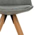Iseo Shell Chair Set 2-piece Set of Upholstered PP-Shell Birch Grey