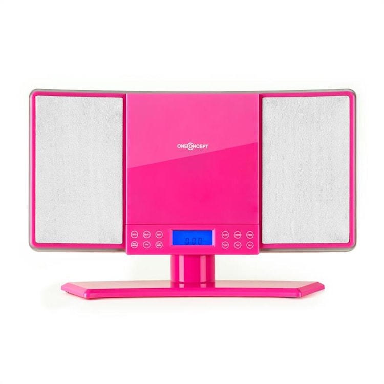 V14 Stereo systém FM/MW CD MP3 AUX ružový 